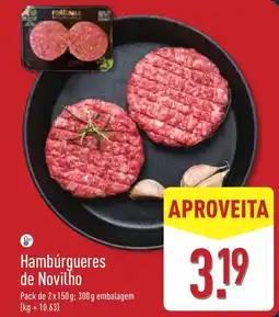ALDI Hambúrgueres de Novilho promoção