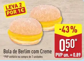 Bola de Berlim com Creme