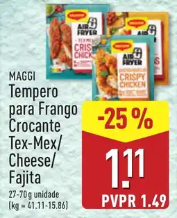 ALDI Maggi tempero para frango crocante tex-mex/cheese/fajita promoção