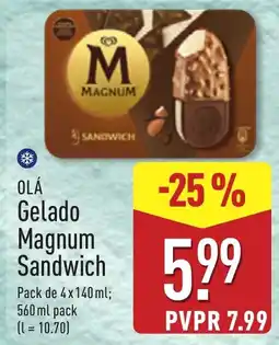 ALDI gelado magnum sandwich promoção