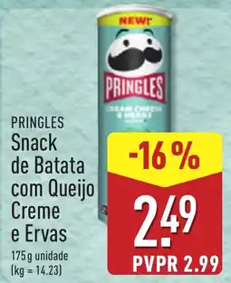 ALDI Pringles snack de batata com queijo creme e ervas promoção
