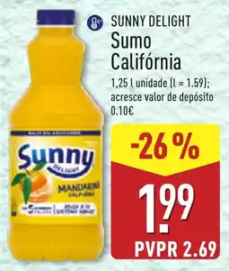 ALDI Sunny Delight Sumo Califórnia promoção