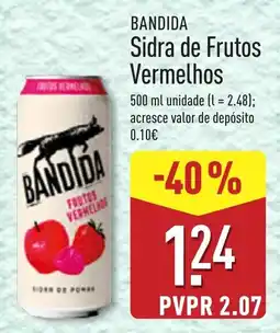 ALDI Bandida sidra de frutos vermelhos promoção