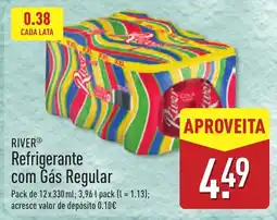 ALDI River refrigerante com gás regular promoção