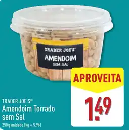 ALDI Trader Joe's amendoim torrado sem sal promoção