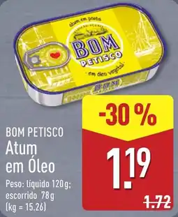 ALDI Bom petisco atum em óleo promoção