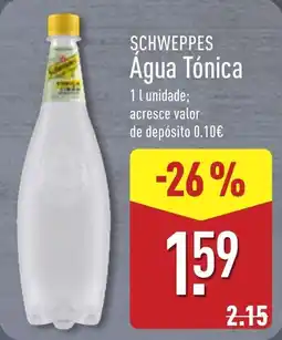 ALDI Schweppes Água Tónica promoção