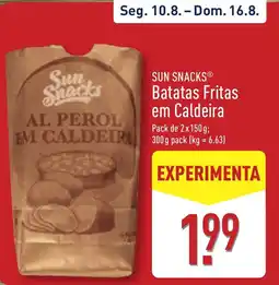 ALDI Sun Snacks Batatas Fritas em Caldeira promoção