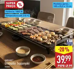ALDI Ambiano grelhador teppanyaki promoção