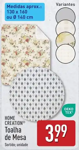 ALDI Home creation toalha de mesa promoção
