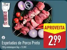 ALDI Espetadas de Porco Preto promoção