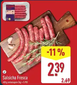 ALDI Salsicha Fresca promoção