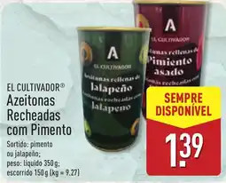 ALDI el cultivador azeitonas recheadas com pimento promoção