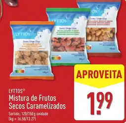 ALDI Lyttos mistura de frutos secos caramelizados promoção