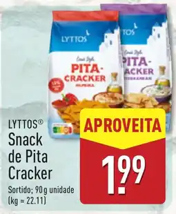 ALDI Lyttos snack de pita cracker promoção