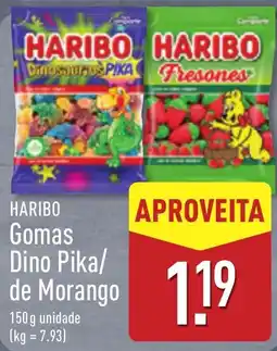 ALDI Haribo gomas dino pika/de morango promoção
