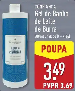 ALDI Confiança gel de banho de leite de burra promoção