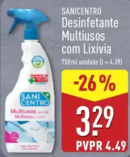 ALDI Sanicentro desinfetante multiusos com lixívia promoção