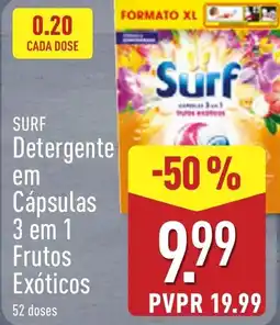 ALDI surf detergente em cápsulas 3 em 1 frutos exóticos promoção
