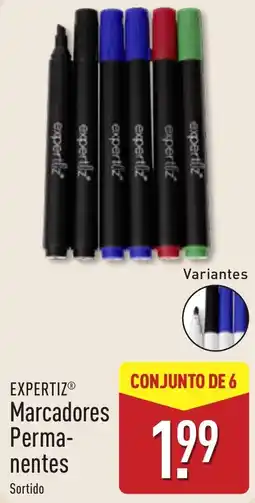 ALDI Expertiz marcadores permanentes sortido promoção