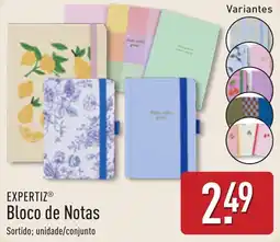 ALDI Expertiz bloco de notas sortido promoção