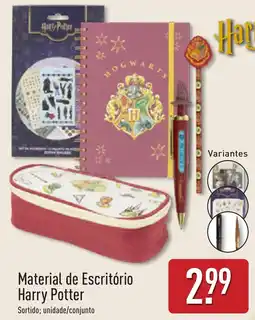 ALDI Material de Escritório Harry Potter promoção