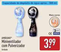 ALDI Ambiano miniventilador com pulverizador promoção