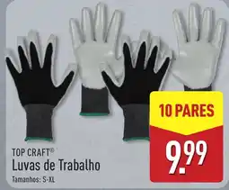 ALDI Top Craft luvas de trabalho promoção