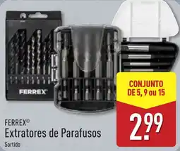 ALDI Ferrex extratores de parafusos promoção