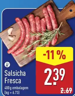 ALDI Salsicha Fresca promoção