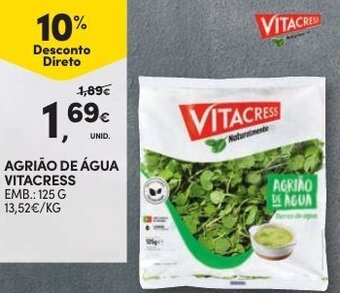 Continente Agrião de Água Vitacress 125g promoção