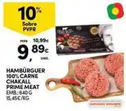 Continente Bom dia Prime - hamburguer 100% carne chakull meat promoção