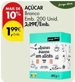 Pingo Doce Pão de açúcar - branco emb. 200 unid promoção
