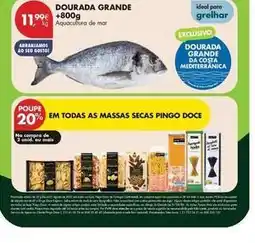 Pingo Doce Aquacultura - dourada grande +800g promoção