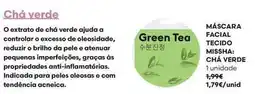 Auchan Máscara facial tecido misha: chá verde promoção