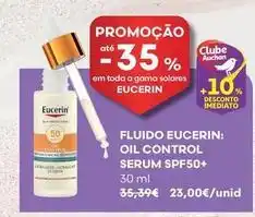 Auchan Eucerin - fluido oil control serum spf50+ promoção