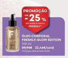 Auchan Óleo corporal freshly: glow edition promoção