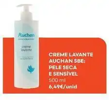 Auchan Auchan - creme lavante sbe pele seca e sensível promoção