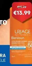 Auchan Uriage - stick colaire invisible sun stick promoção