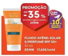 Auchan Fluido avène: solar s/ perfume spf 50+ promoção