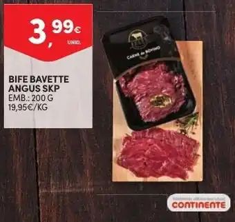 Continente Bife Bavete Angus SKP 200g promoção