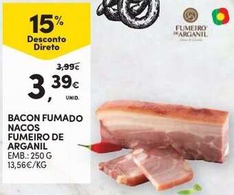 Continente Bacon Fumado Nacos Fumeiro de Arganil 250g promoção