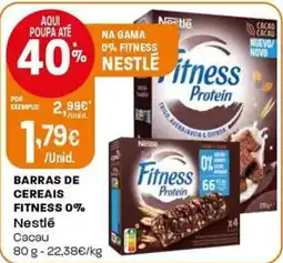 Intermarché Barras de cereais fitness 0% nestlé cacau promoção