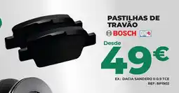 Feu Vert Pastilhas de travão bosch promoção