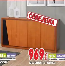 BragaJAV Aparador 4 portas cerejeira promoção
