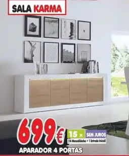 BragaJAV Sala karma aparador 4 portas promoção