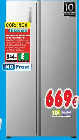 BragaJAV Frigorífico americano hisense promoção