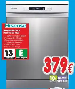BragaJAV Máquina de lavar loiça Hisense HS622E10X Inox promoção