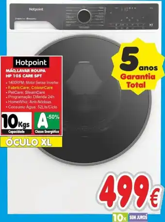 Hotpoint máquina lavar roupa hp 105 care spt
