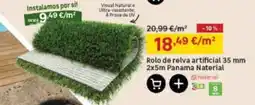 Leroy Merlin Rolo de relva artificial panama material promoção